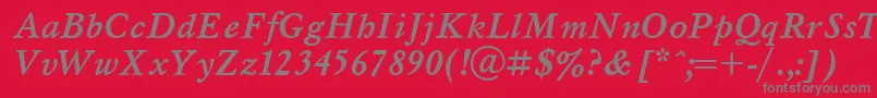 Msl4 Font – Gray Fonts on Red Background