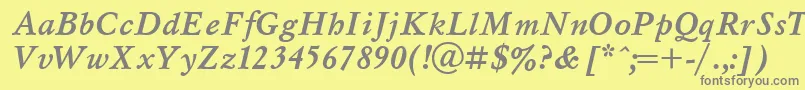 Msl4 Font – Gray Fonts on Yellow Background
