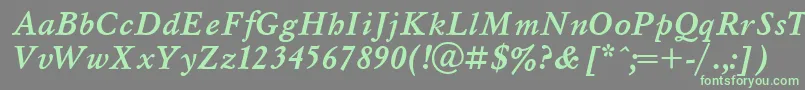 Msl4 Font – Green Fonts on Gray Background