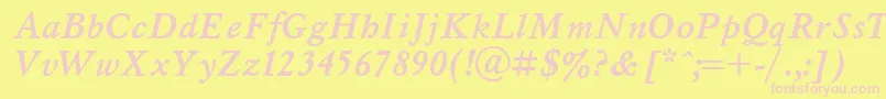 Msl4 Font – Pink Fonts on Yellow Background