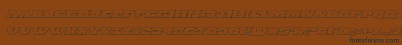 Шрифт Chicagoexpressoutital – чёрные шрифты на коричневом фоне