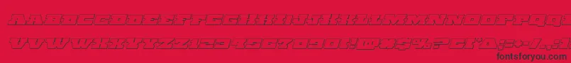 Chicagoexpressoutital Font – Black Fonts on Red Background