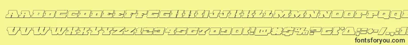 Chicagoexpressoutital Font – Black Fonts on Yellow Background