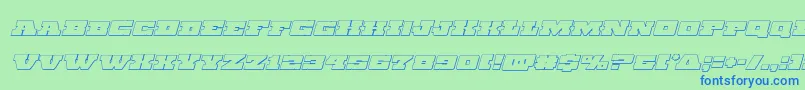 fuente Chicagoexpressoutital – Fuentes Azules Sobre Fondo Verde