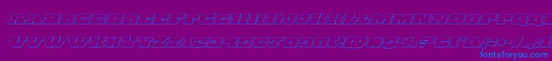 Chicagoexpressoutital-fontti – siniset fontit violetilla taustalla