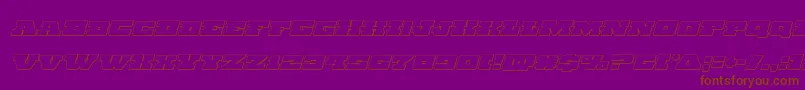 Fonte Chicagoexpressoutital – fontes marrons em um fundo roxo
