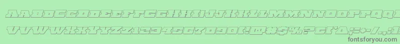 Chicagoexpressoutital Font – Gray Fonts on Green Background