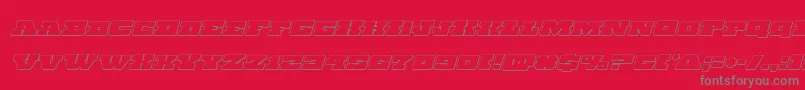 Chicagoexpressoutital Font – Gray Fonts on Red Background