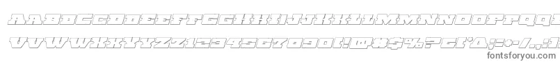 Шрифт Chicagoexpressoutital – серые шрифты на белом фоне