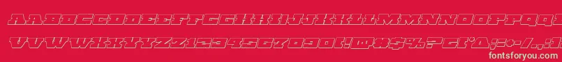 Chicagoexpressoutital-fontti – vihreät fontit punaisella taustalla