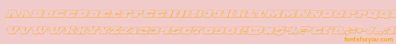 Fonte Chicagoexpressoutital – fontes laranjas em um fundo rosa
