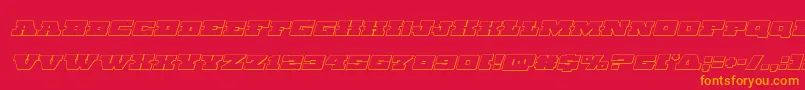 Chicagoexpressoutital Font – Orange Fonts on Red Background