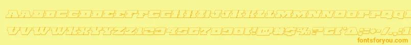 Chicagoexpressoutital Font – Orange Fonts on Yellow Background