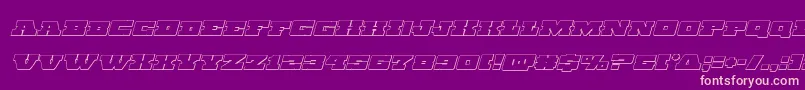 Chicagoexpressoutital Font – Pink Fonts on Purple Background