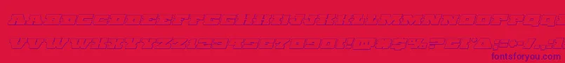 Chicagoexpressoutital Font – Purple Fonts on Red Background