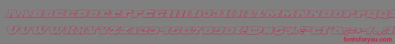 Chicagoexpressoutital Font – Red Fonts on Gray Background