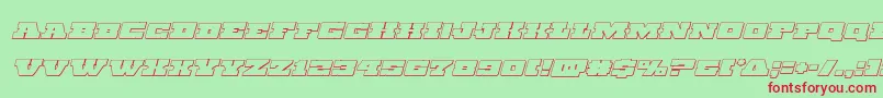 Chicagoexpressoutital Font – Red Fonts on Green Background