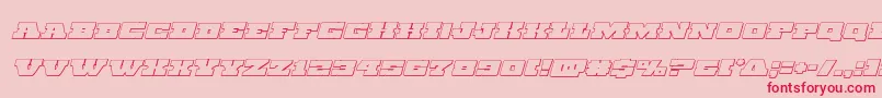 Chicagoexpressoutital Font – Red Fonts on Pink Background