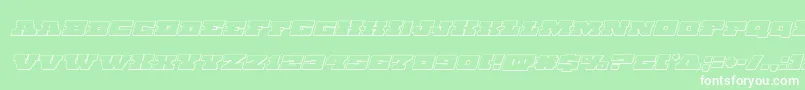 Chicagoexpressoutital Font – White Fonts on Green Background