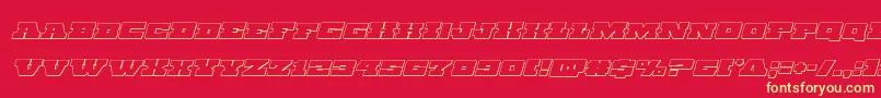 Chicagoexpressoutital Font – Yellow Fonts on Red Background