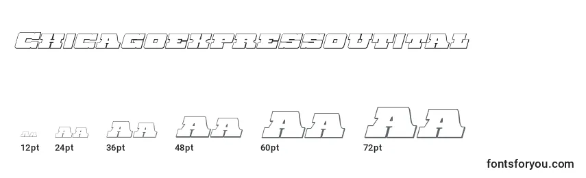 Chicagoexpressoutital Font Sizes