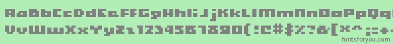 フォントHooge0465 – 緑の背景に灰色の文字