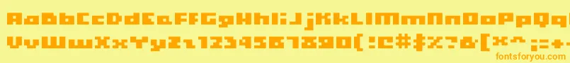 Hooge0465 Font – Orange Fonts on Yellow Background