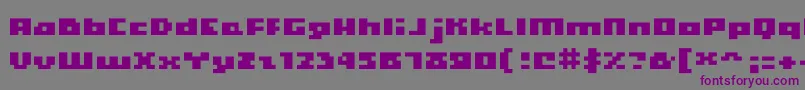 Hooge0465 Font – Purple Fonts on Gray Background