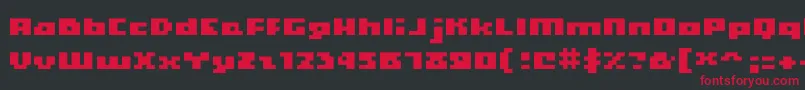 Hooge0465 Font – Red Fonts on Black Background