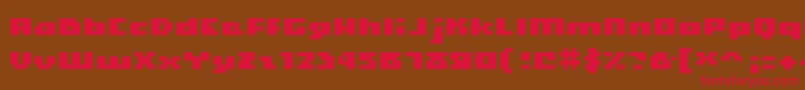 Hooge0465 Font – Red Fonts on Brown Background