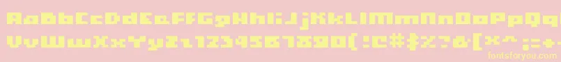 Hooge0465 Font – Yellow Fonts on Pink Background
