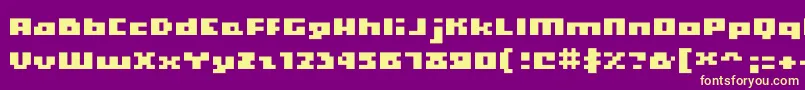 Hooge0465 Font – Yellow Fonts on Purple Background