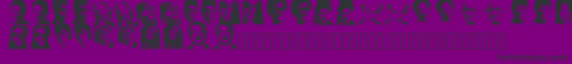 Personality Font – Black Fonts on Purple Background