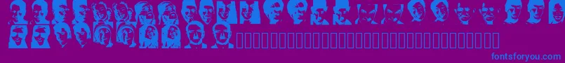 Personality Font – Blue Fonts on Purple Background