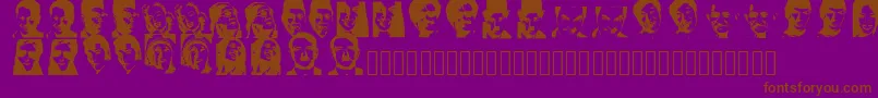 Personality Font – Brown Fonts on Purple Background