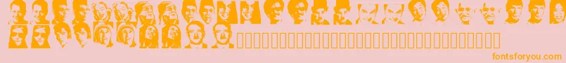 Personality Font – Orange Fonts on Pink Background