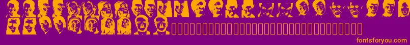 Personality Font – Orange Fonts on Purple Background