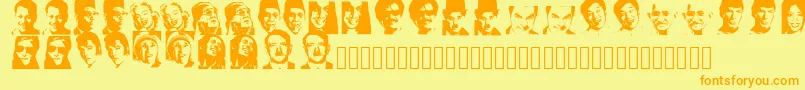Personality Font – Orange Fonts on Yellow Background