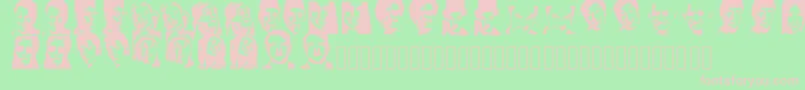 Personality Font – Pink Fonts on Green Background