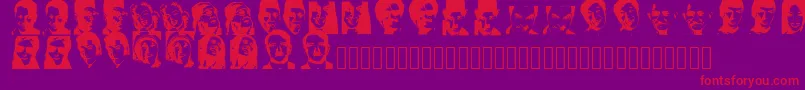 Personality Font – Red Fonts on Purple Background