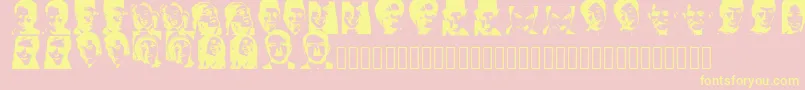 Personality Font – Yellow Fonts on Pink Background