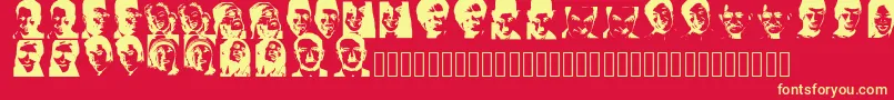 Personality Font – Yellow Fonts on Red Background