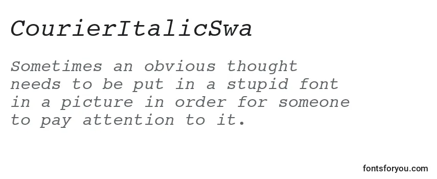Review of the CourierItalicSwa Font