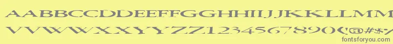 Squish Font – Gray Fonts on Yellow Background