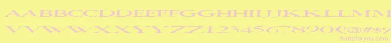 Squish Font – Pink Fonts on Yellow Background