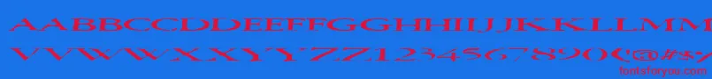 Squish Font – Red Fonts on Blue Background