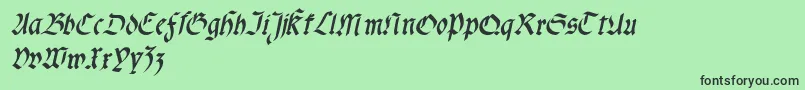 fuente Fractabolditalic – Fuentes Negras Sobre Fondo Verde