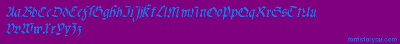 fuente Fractabolditalic – Fuentes Azules Sobre Fondo Morado