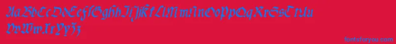 Fractabolditalic Font – Blue Fonts on Red Background