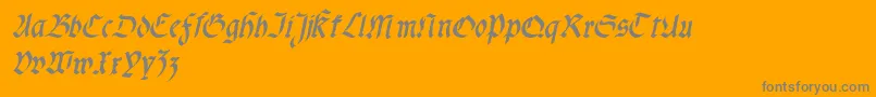 Fractabolditalic Font – Gray Fonts on Orange Background